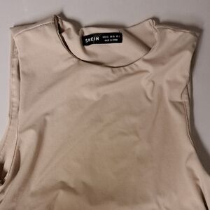 SHEIN Beige Muscle Tee for Women